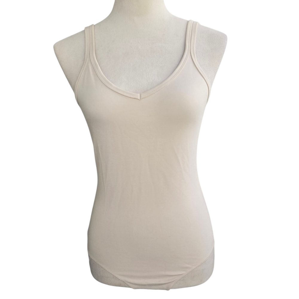 Rag & Bone Beige Off White Vanilla  Sleeveless Bodysuit Size S NWT